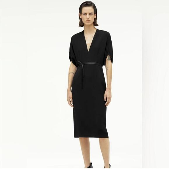 Zara Black NARCISO RODRIGUEZ MIDI DRESS Size Small - Picture 1 of 7